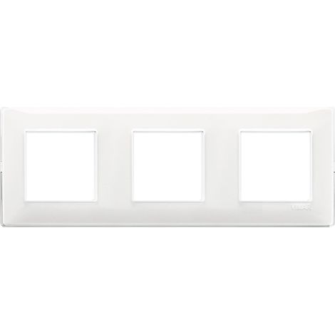 Vimar 14644.41 Plana Telaio di copertura a 6 moduli (distanza tra 2+2+2 pin 71 mm), tecnopolimero, Reflex Snow (1/2)