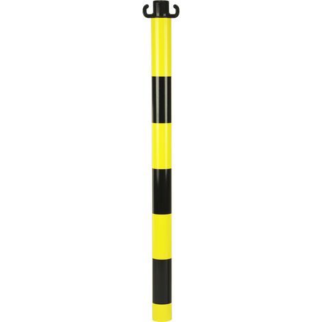 Kit de 2 poteaux acier Jaune/Noir sans manchon - 2217163