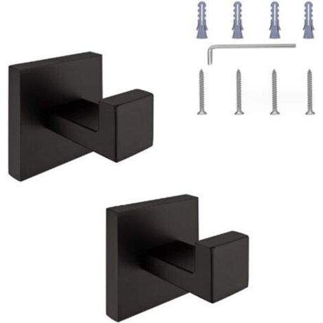 Towel Hook, Home Towel Rack, Bathrobe Hooks, SUS 304 Stainless Steel, Matte Black Finish, Versatile Wall Hook
