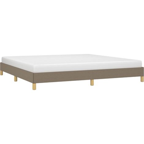 vidaXL Giroletto senza Materasso Tortora 200x200 cm in Tessuto (1/4)
