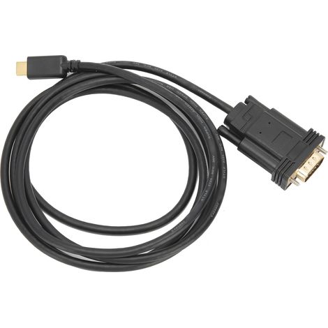 Adaptateur USB-C vers VGA 1.8M Noir pour PC Portable et Moniteur (1/5)