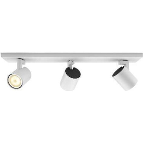 Philips Hue Runner Foco de superficie con 3 puntos de luz (Blanco) Luz blanca cálida a fría - Incluye 1 Regulador de intensidad - White Ambiance (1/3)