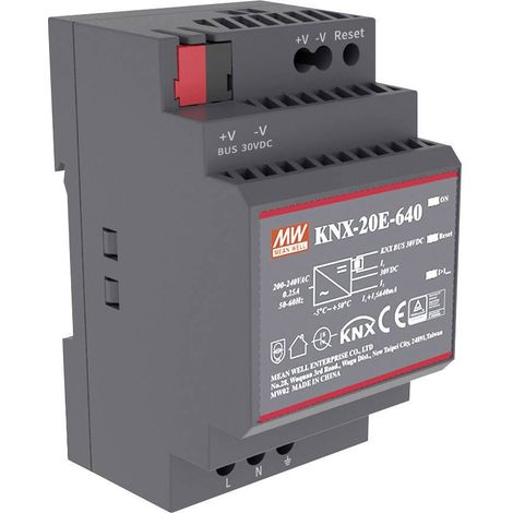 Mean Well KNX-20E-640 Alimentation rail DIN 30 V/DC 640 mA 19.2 W Nbr. de sorties:1 x Contenu 1 pc(s) S563751 (1/2)