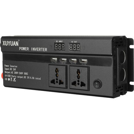 5000W DC 24V à AC 220V onduleur de voiture sinusodal pur avec 4 ports USB onduleur à onde sinusodale (1/3)