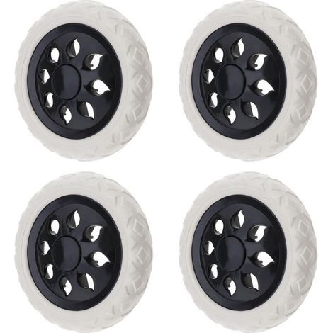 4pcs Roulettes Roues de Caddie 165mm Roues de Chariot à Provisions en Mousse de Noyau Plastique pour Chariot à Provisions Chariot à Bagages de Voyage, Charge Maximale 25kg par Roue (1/5)