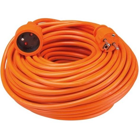 Perel – Câble de rallonge 40 m – Couleur orange – Puissance max. 3500 W – Courant nominal 16 A – Tension 230 V – PVC durable pour usage intérieur et extérieur (1/6)