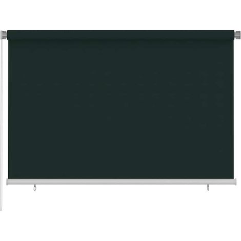 vidaXL Store roulant d'extérieur 225 (l) x 140 (H) cm vert foncé HDPE (1/5)