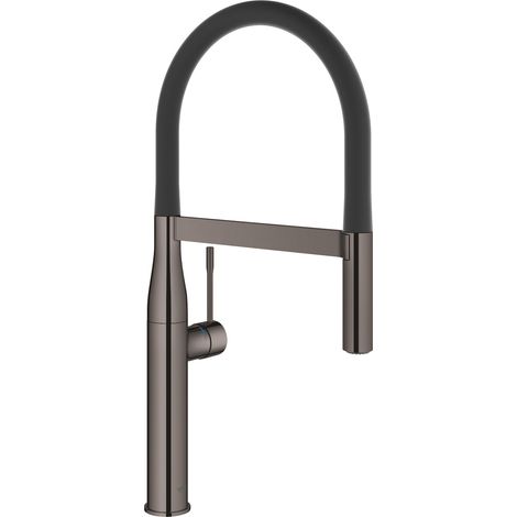 Grohe Essence Mezclador monomando de fregadero con limitador de temperatura, Grafito duro (30294A00) (1/2)