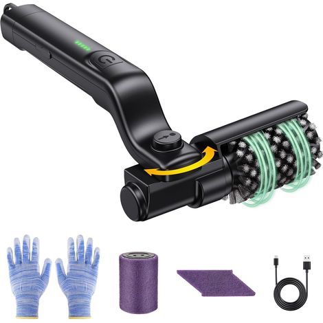 Brosse électrique rotative pour barbecue extérieur, 3 vitesses, sans balais, en acier inoxydable 304, autonomie de 90 minutes.-AquaForge (1/5)
