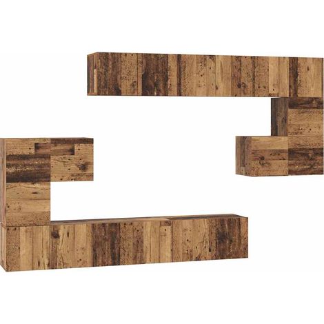 Maison Exclusive - TV-Schrankset 10 stk. 60 x 30 x 30 cm Altholz (1/5)