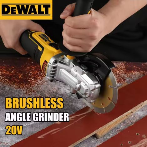 DEWALT DCG405FN Meuleuse d’angle sans fil 18V XR tête plate 125mm brushless, kit batterie et chargeur, multi-usages entrepreneur bâtiment métallerie (1/5)