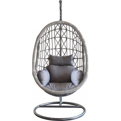 Dondolo Capraia 195x93x122 cm in Acciaio Grigio (1/3)