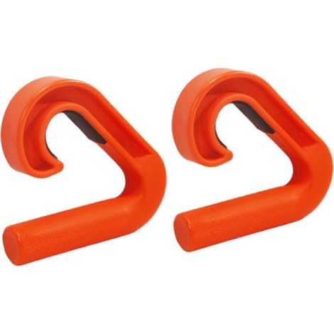 Poignées de traction antidérapantes pour un travail musculaire et articulaire optimal. Kensui rouge. (1/5)