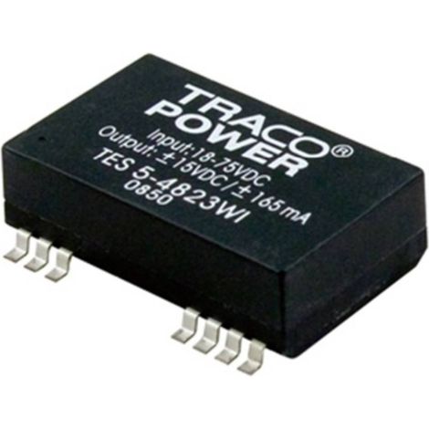 TracoPower TES 5-4823WI Convertitore DC/DC SMD 48 V/DC 15 V/DC, -15 V/DC 165 mA 5 W Num. uscite: 2 x Contenuto 1 pz. (1/2)
