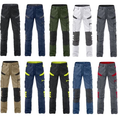 Pantalón de trabajo multibolsillos Fristads 2555 STF - 52 (EU) - Negro /Amarillo