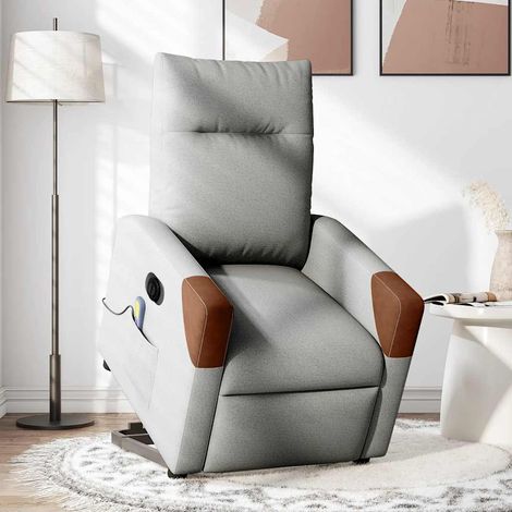 Maison Exclusive - Massagesessel mit Aufstehhilfe Elektrisch Wolk