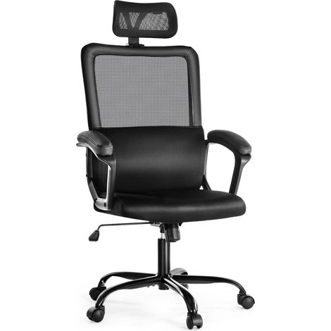 Chaise de bureau pivotante ergonomique à dossier haut (1/5)