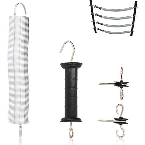Farming Kit Poignée Et Ressort Portillon, Poignées De Portail Isolées Clôture Ensemble De Poignées De Portail à Ressort Clôture Pâturages (1/5)
