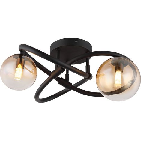 Globo - plafón - Tuberius - negro - vidrio metal - Ø 41cm - G9 - (1/5)