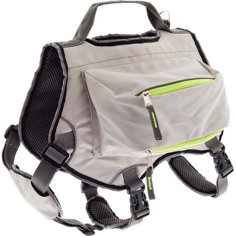 Pettorina multifunzionale con tasche laterali, maniglia di sicurezza e imbottitura mesh per cani (1/5)