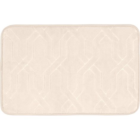 Alfombra de baño camiers beige 60 x 40 cm