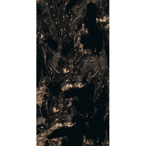 Carrelage sol/mur effet marbre noir doré MAGNIFIQUE BLACK l.60 x L.120 cm Brillant LIMCARO