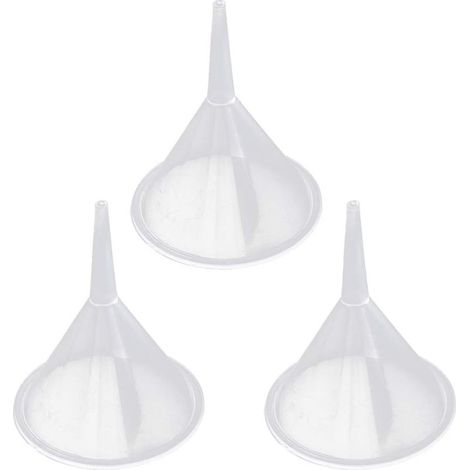 3PCS Entonnoir Transparent, Entonnoir Cuisine, Mini Entonnoirs En Plastique Pour Transfert De Parfum Liquide Sable, Pour Transfert Liquide De Poudre Huile Alimentaire (1/4)