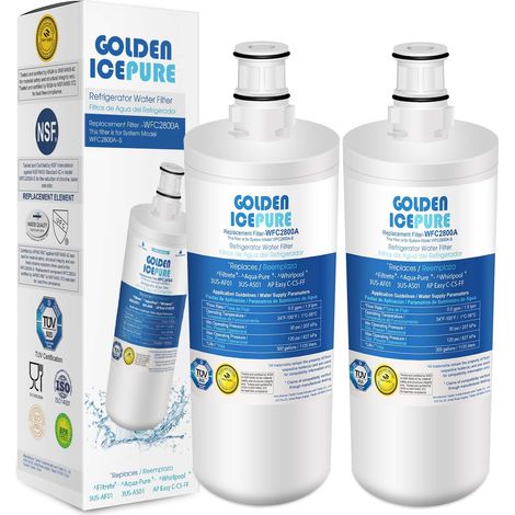 2x FILTROS DE AGUA PARA REFRIGERADOR WHIRLPOOL WFC2800A 3US-AF01 3US-AS01 AP Easy (1/5)