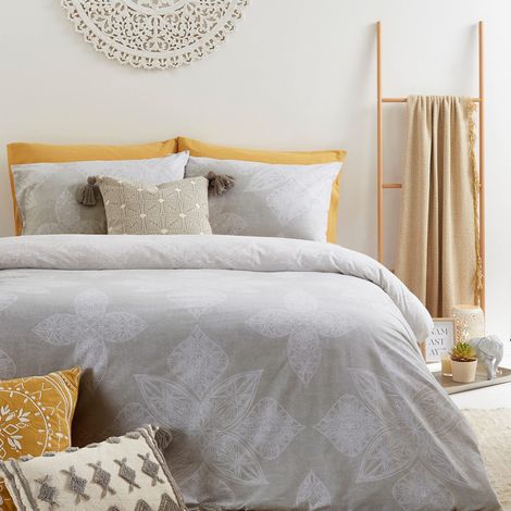Anise Double Housse de Couette, Coton, Polyester, Gris (1/3)