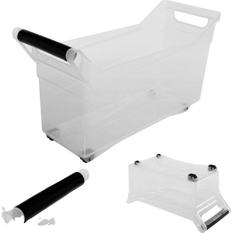 Aufbewahrungsbox, 17 Liter Fassungsvermögen, Ergonomisches Design, Transparentes Plastik, Leichtgewichtig, Vielseitig für Schrank oder Regal (1/5)