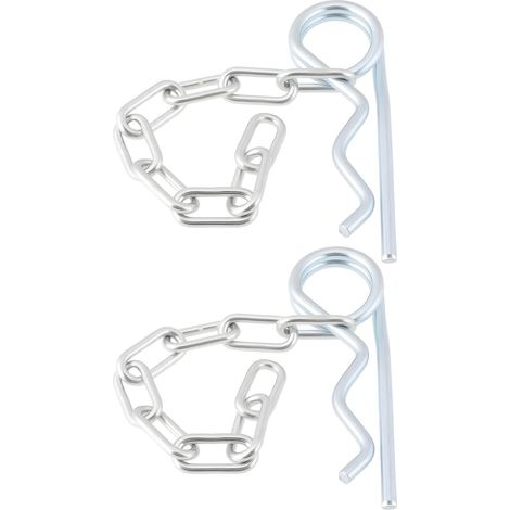 2 x Jockey Wheel Holder with R Clip and 6mm Chain Compatible with P04743 (1/5)