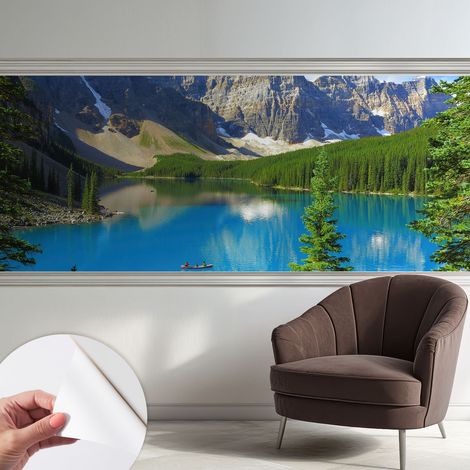 Tapete Selbstklebend - abwaschbar - Tapete mit Motiv - trendige Wanddeko - elegant Fototapete  Bergsee 250x104 cm (1/5)