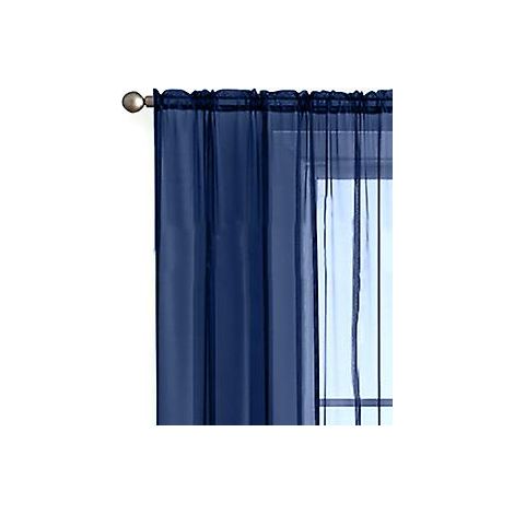 Rideau de fond en tulle, semi-occultant, élégant, pour mariage (140120 bleu céruléen foncé)
