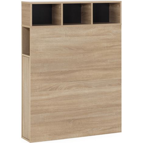 Cabecero de Cama Zeus 95 cm con almacenaje Roble, 2 Puertas 9 Huecos (1/5)
