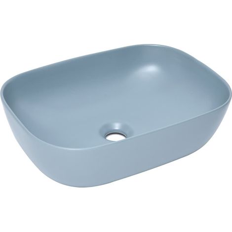 Swiss Aqua Technologies Infinitio Lavabo sobre encimera 45,5 x 32,5 x 13,5 cm, sin rebosadero, Azul oscuro mate (SATINF4532DBLM) (1/5)