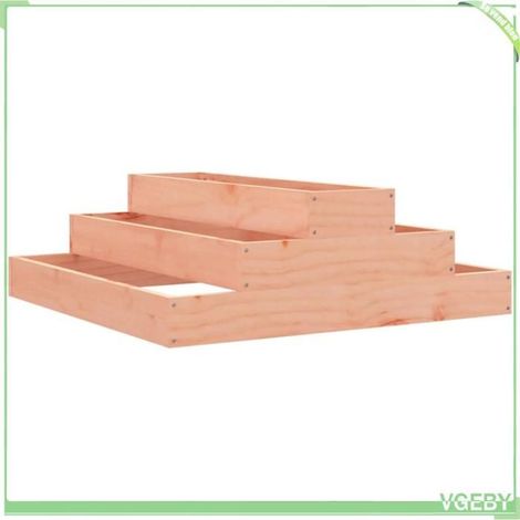 Jardinière / Bac à fleurs - FAFEICY - 823897 - Bois de douglas massif - 80x80x27 cm - 3 niveaux (marches d'escalier) (1/5)