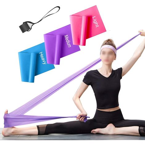 Bande Élastique Fitness, Lot de 3 - Élastique Musculation Bande de Resistance d'Exercices pour Rééducation Physique Musculation Pilates Yoga dans Salle de Gym ou Domicile (1/5)