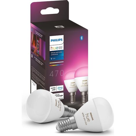 Philips Hue White et Color Ambiance E14 ampoule connectée blanc