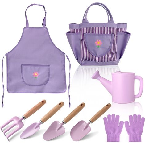 Kit de Jardinage pour Enfants - Petite Pelle et Outils de Plantation pour Cultiver Légumes et Fleurs au Balcon, Ensemble Complet pour le Travail du Sol-x