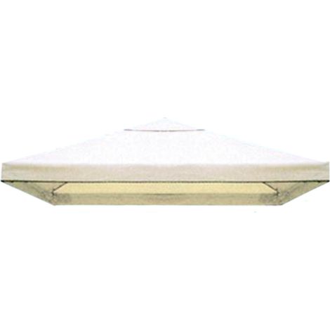 Fiche de rechange en polyester blanc de 3x3 m pour gazebo