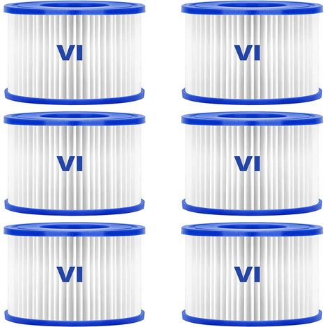 Lot de 6 cartouches de filtration pour spa gonflable Lay-Z-Spa (1/5)