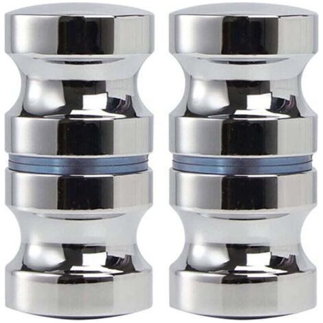 BUNTHAUS PA Lot de 2 Boutons de Porte de Douche en Verre - Poignées de Porte en Acier Inoxydable pour Maison, Bureau, Hôtel (1/5)
