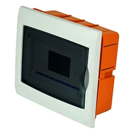 Electraline 60440 Centralino da Incasso, 8 Moduli,Bianco/Arancione (1/4)