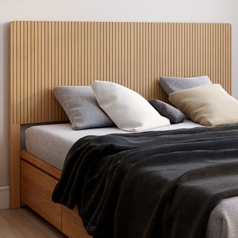 Cabecero exento JULIETTE 160 cm con efecto listones de madera