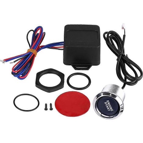 Bouton-poussoir universel 12 V pour démarrage moteur de voiture avec LED bleue (1/4)