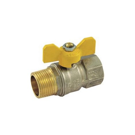 VALVOLA A SFERA PER GAS MF CON LEVA FARFALLA Misura: 3/4" DN 18