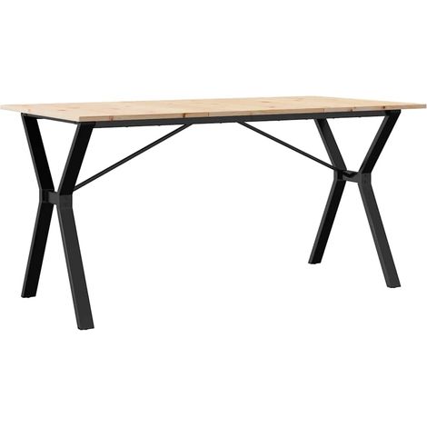 Maison Exclusive - Mesa de comedor marco Y madera maciza pino y a