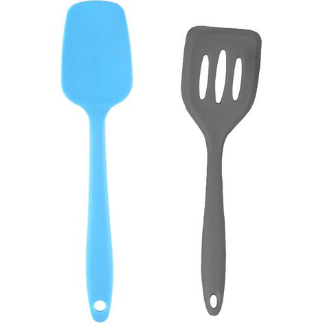 Set Ustensiles Cuisine Mini - Spatules En Silicone - Pour Cuisinières Débutantes Et Petites Cuisines - 2 Pièces (1/5)
