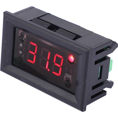 Régulateur de température numérique W1218, thermostat 12 V CC, -20 à 100 °C, voyant rouge, 12 V CC (1/5)