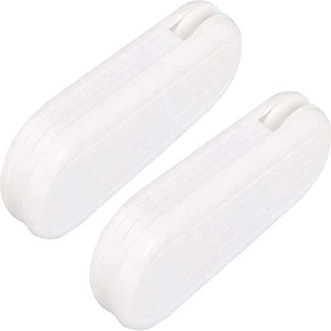 Poids pour cordons de rideaux, XU, Lot de 2 pendentifs en plastique pour stores verticaux et rideaux - Blanc - KZQ (1/4)